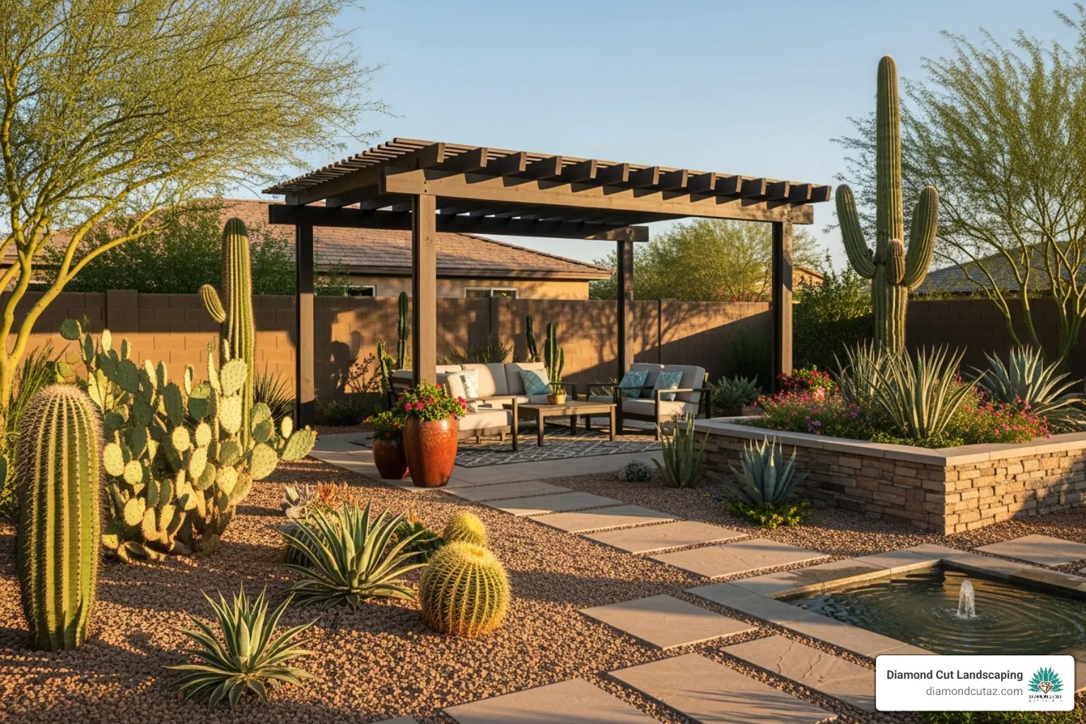 Sonoran Desert landscape designed to work with Arizona's climate