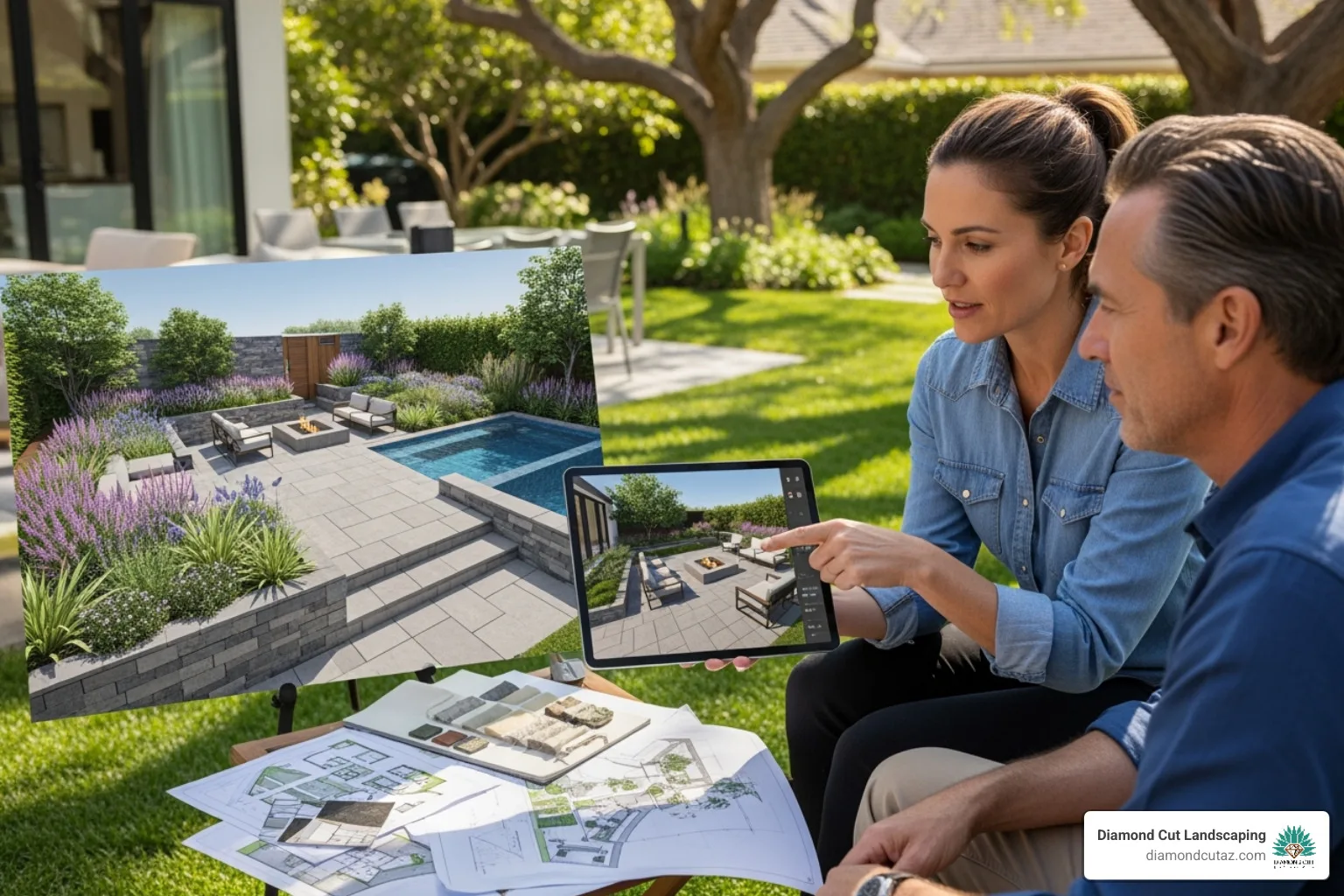 Professional landscape design process from vision to finished Phoenix backyard